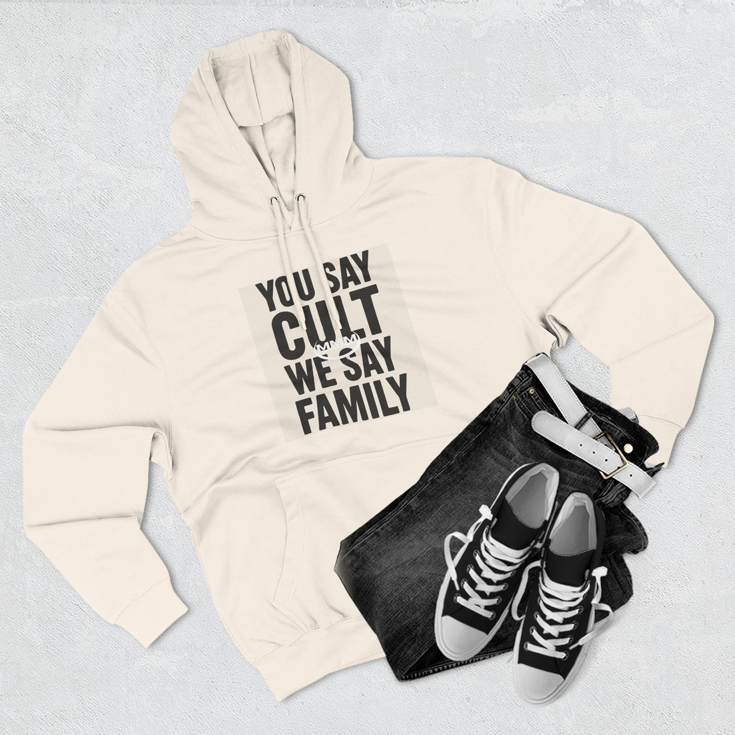 Cult Family Hoodie - Cozy White Fleece Sweatshirt, Family Reunion Gear, Unique Gift for Cult Lovers, Fun Statement Wear, Comfortable [...]