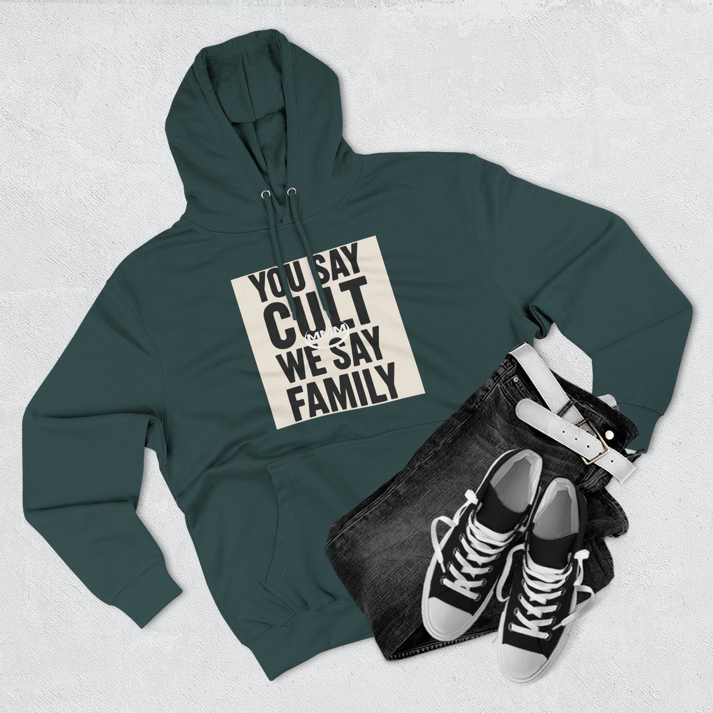 Cult Family Hoodie - Cozy White Fleece Sweatshirt, Family Reunion Gear, Unique Gift for Cult Lovers, Fun Statement Wear, Comfortable [...]