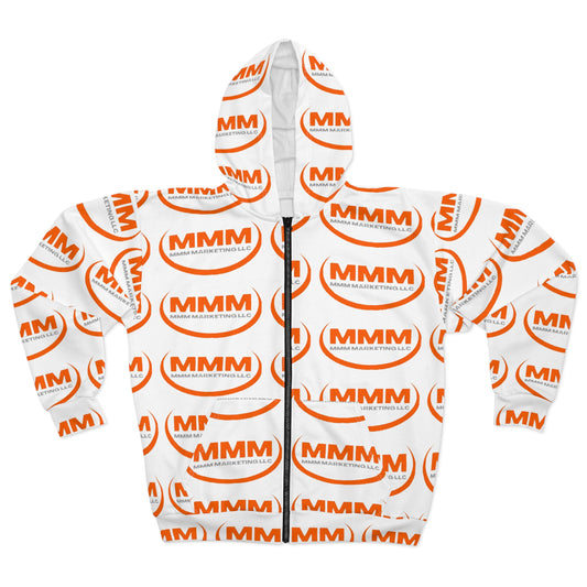 MMM Logo Unisex Zip Hoodie, Stylish Streetwear, Casual Zip Up, Perfect for Gifting, Everyday Wear, Cozy Layering