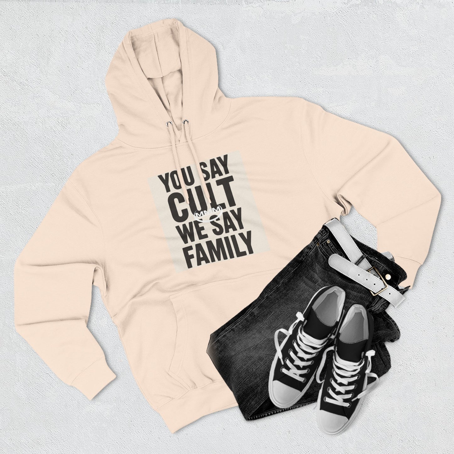 Cult Family Hoodie - Cozy White Fleece Sweatshirt, Family Reunion Gear, Unique Gift for Cult Lovers, Fun Statement Wear, Comfortable [...]