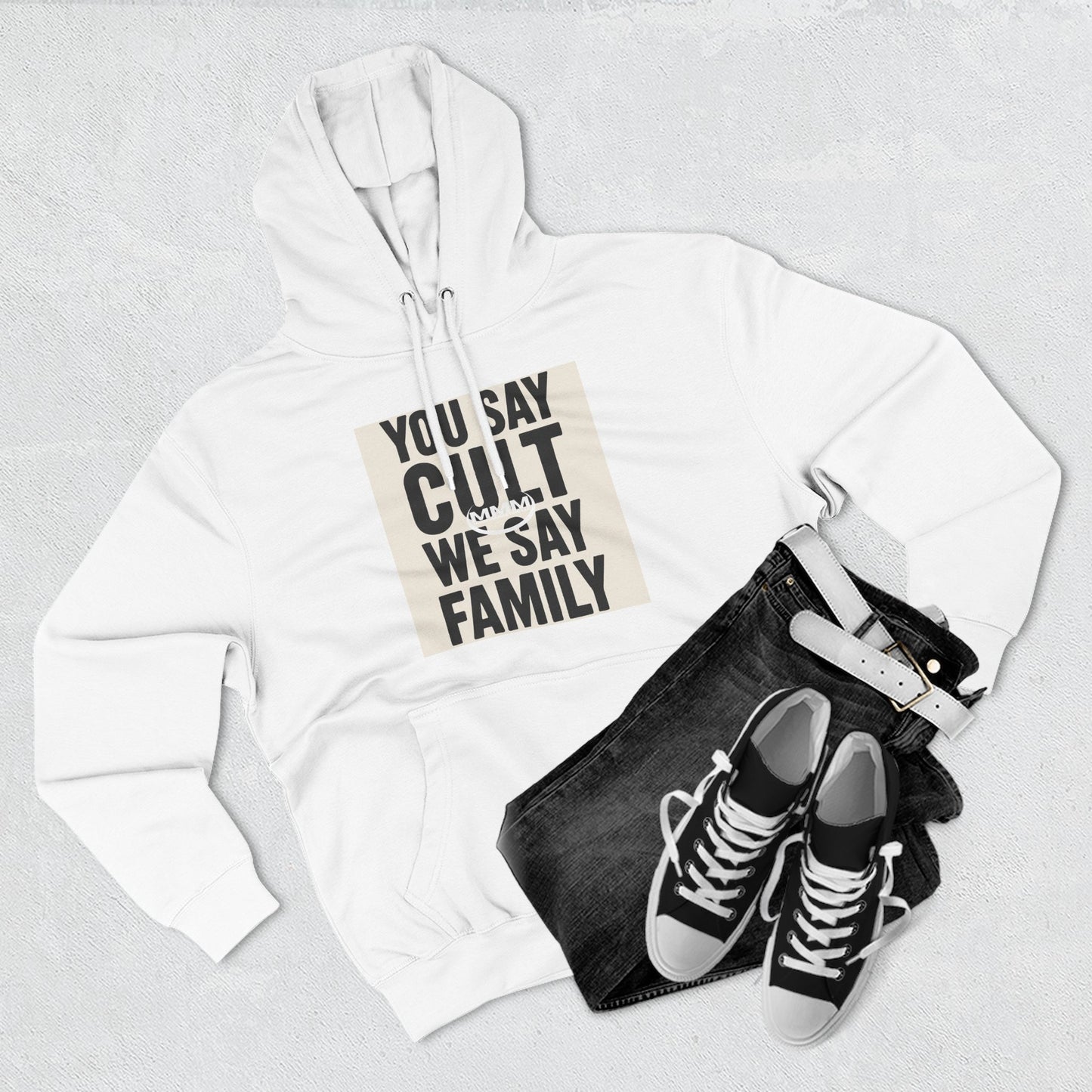 Cult Family Hoodie - Cozy White Fleece Sweatshirt, Family Reunion Gear, Unique Gift for Cult Lovers, Fun Statement Wear, Comfortable [...]