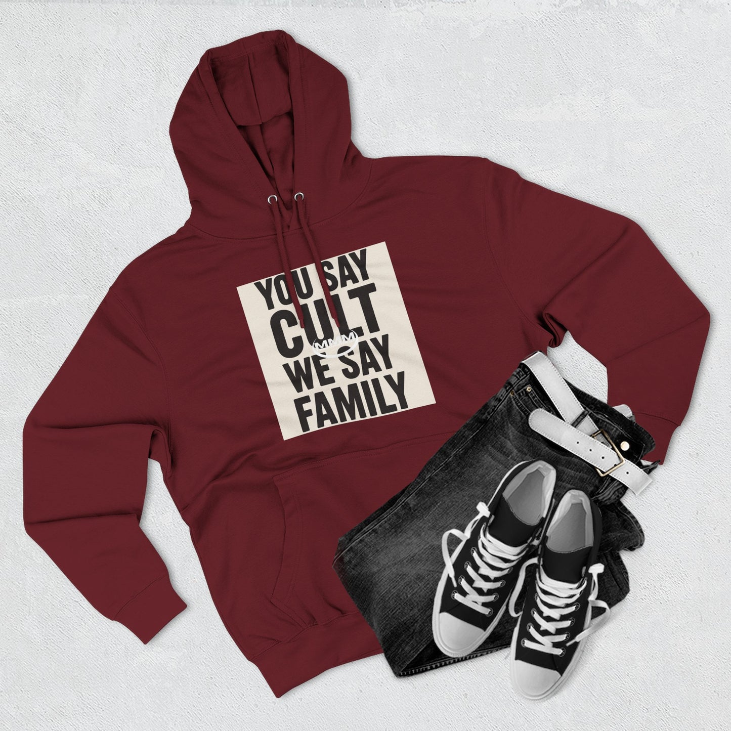 Cult Family Hoodie - Cozy White Fleece Sweatshirt, Family Reunion Gear, Unique Gift for Cult Lovers, Fun Statement Wear, Comfortable [...]
